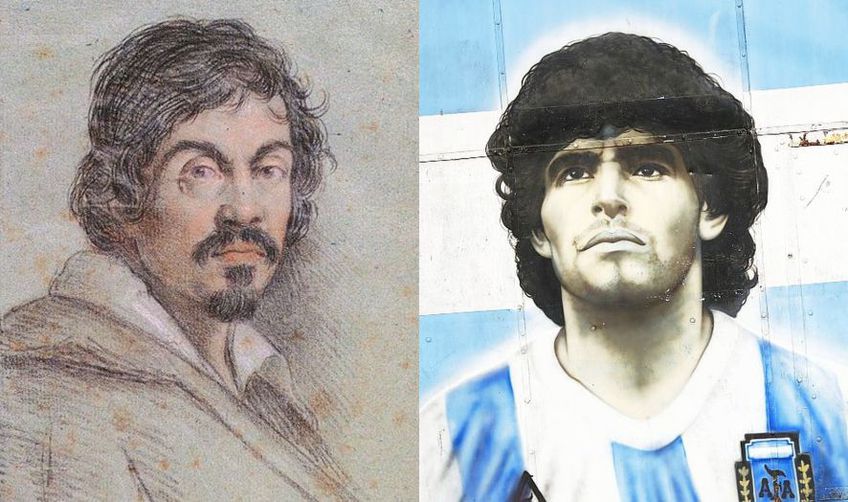 Caravaggio e Maradona, due “scugnizzi” nel cuore dei napoletani